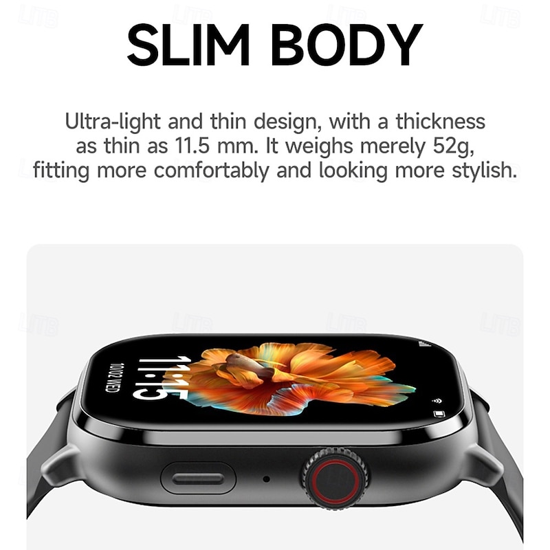 LM29 Smart Watch 2.06 inch Smartwatch Fitness Running Watch Bluetooth 4G Pedometer Call Reminder Activity Tracker Compatible with Android iOS Men GPS Long Standby Hands-Free Calls IP68 22mm Watch Case4