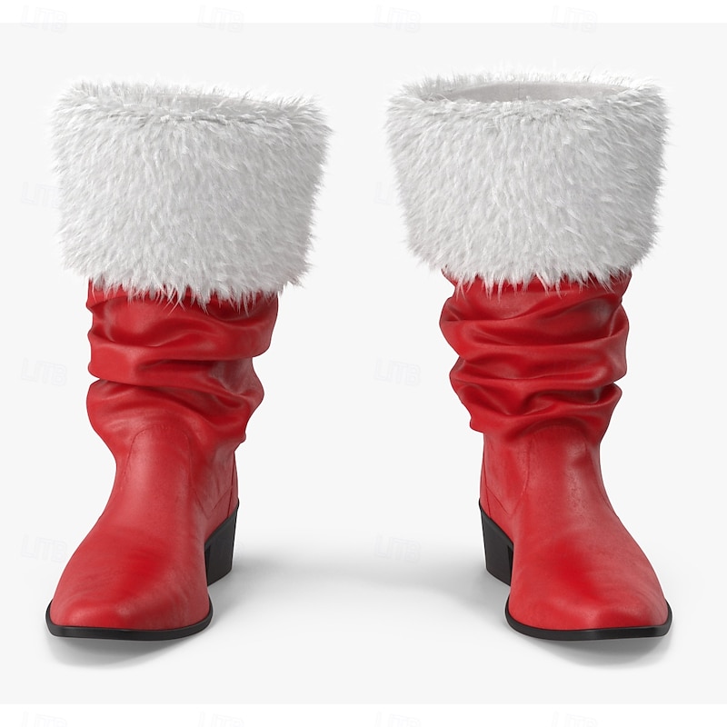 Santa Claus Halloween Shoes Christmas Christmas Adults' Women's Christmas Carnival Performance Christmas Party Easy Halloween Costumes Dress Up3