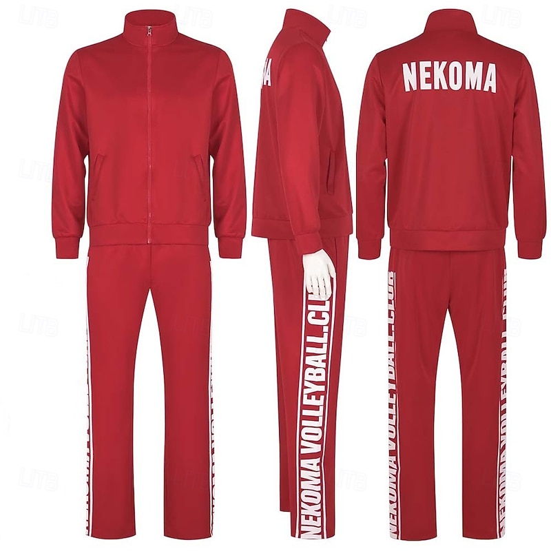 Oikawa Tooru Kozume Kenma Shoyo Hinata Anime School Uniforms Halloween Carnival Coat Pants For Men's Women's Adults'2