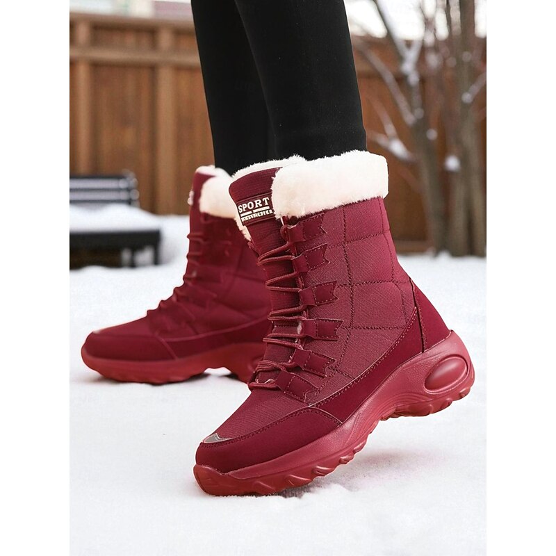 Women's Warm Snow Boots with Faux Fur Lining – Waterproof Non-Slip Winter Shoes for Outdoor Snow and Cold Weather4