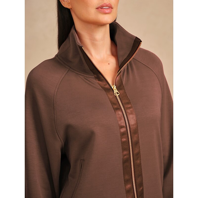 Women's Golf Jacket Pink Army Green Royal Blue Long Sleeve Thermal Warm Top Fall Winter Ladies Golf Attire Clothes Outfits Wear Apparel4