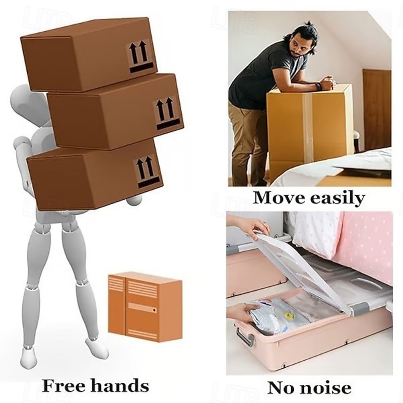 20 Pcs Stainless Steel Paste Universal Wheel Self Adhesive Mini Swivel Caster Wheels, 360° Rotation Ball Caster, Stainless Steel Universal Wheel Ball Transfers Pasted on The Bottom of Storage Box Small Furniture DIY Toys for Moving Easily4