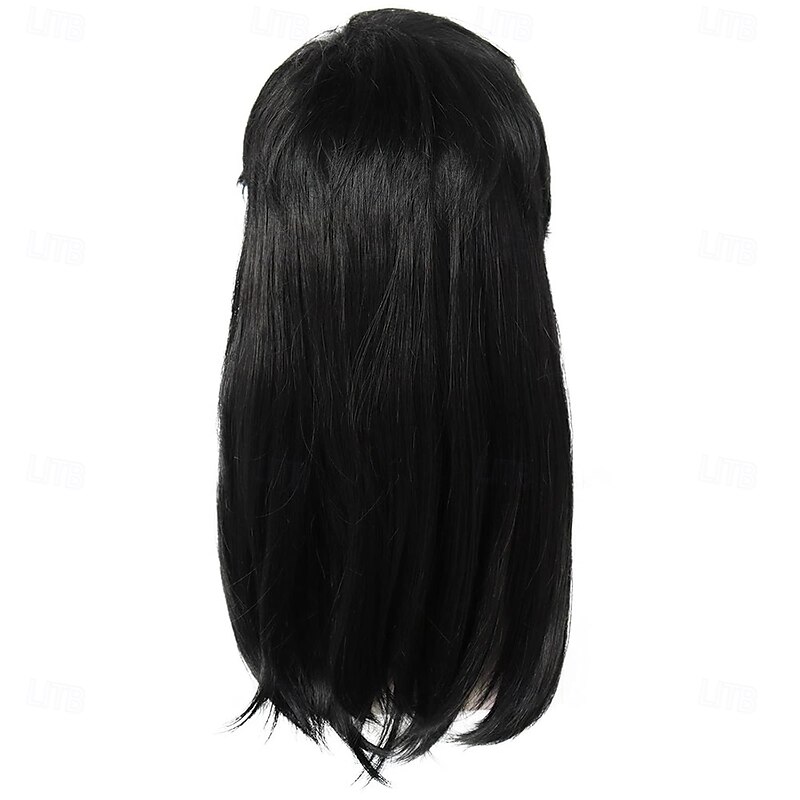 Hair CapBlack Mullet Wigs for Men Natural 70s 80s Rock Outfits Funny Wigs with Bangs Mens Disco Costume Black Disco Hair Crazy Funny Costume for Party Halloween Retro Prom Cosplay2
