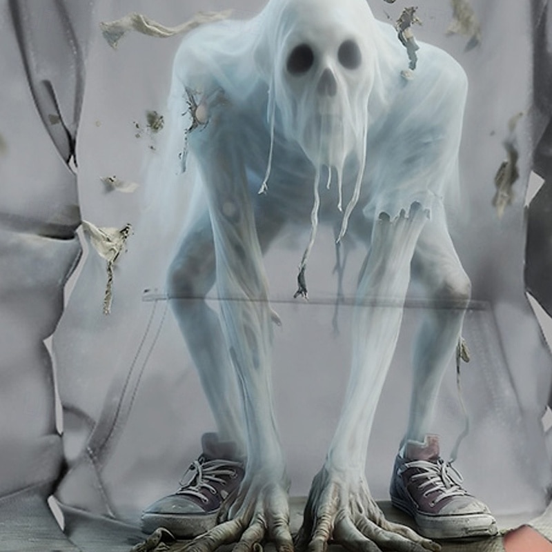 Halloween Boys' 3D Ghost Hoodie Long Sleeve Spring Fall Fashion Streetwear Kids 4-12 Years Hooded Outdoor Casual Daily Regular Fit3