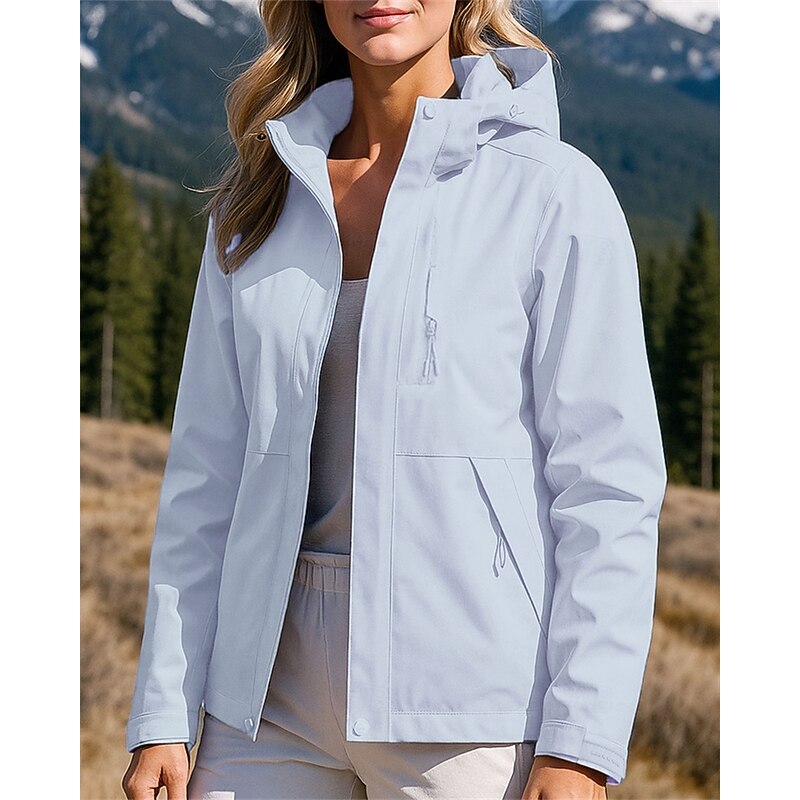 Women's Hoodie Jacket Outdoor Jacket Hiking Jacket Outdoor Waterproof Windproof Breathable Hiking Outfits Hiking Clothes Spring Autumn / Fall Jacket Hunting Climbing Camping / Hiking / Caving Solid4