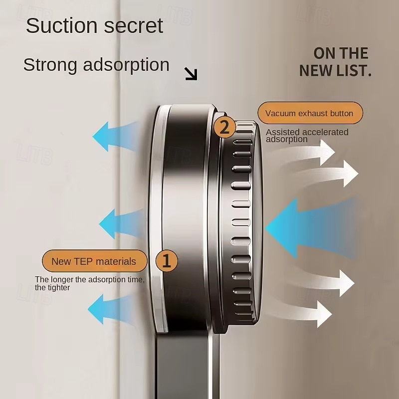 Suction Cup Bathroom Hook, No-Drill Strong Adhesive Hook, Heavy-Duty Hanging Hook for Entryway, Bathroom, Clothes, and Storage Rack3