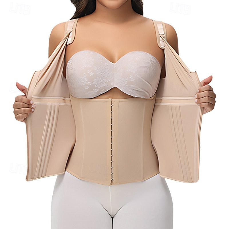 Women Plain Breathable Tummy Control Waist Trainer Corset Vest For Gym Exercise & Fitness4