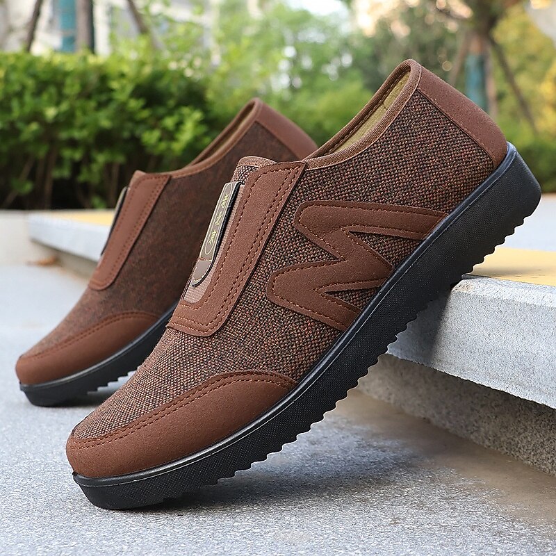 Men's Brown Casual Slip-On Walking Shoes – Lightweight Breathable Comfort Loafers for Outdoor Strolls, Daily Wear and Travel4