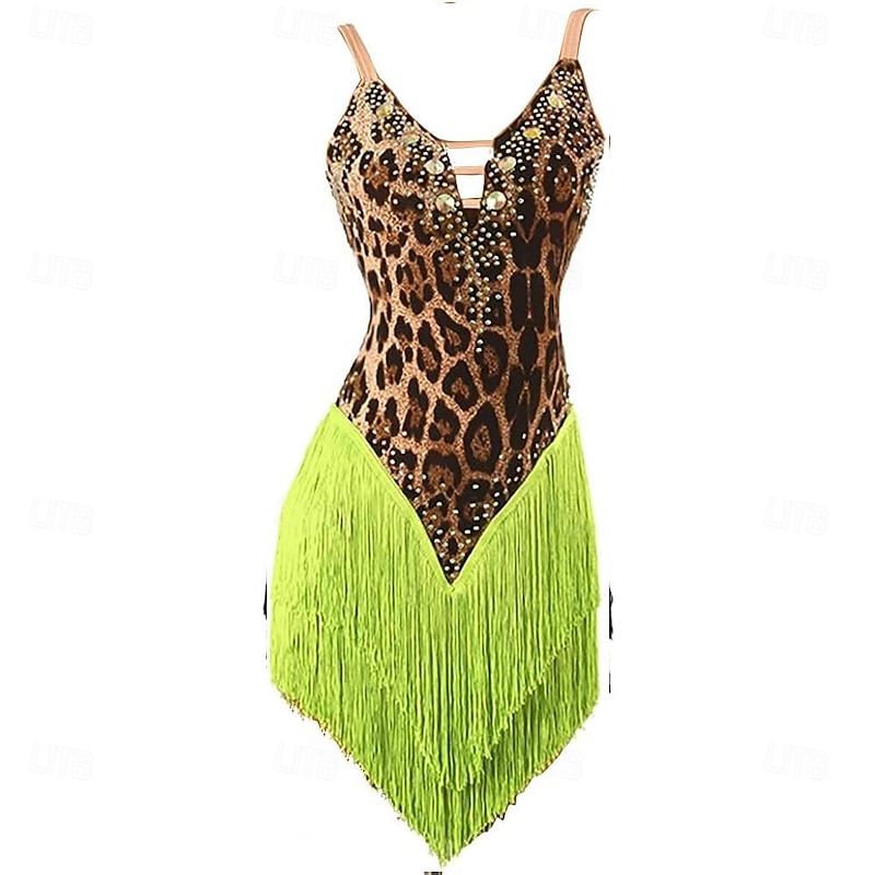 Fringes Latin Dance Dress Women's Performance Cha Cha Salsa Rumba Ballroom Competition Dresses