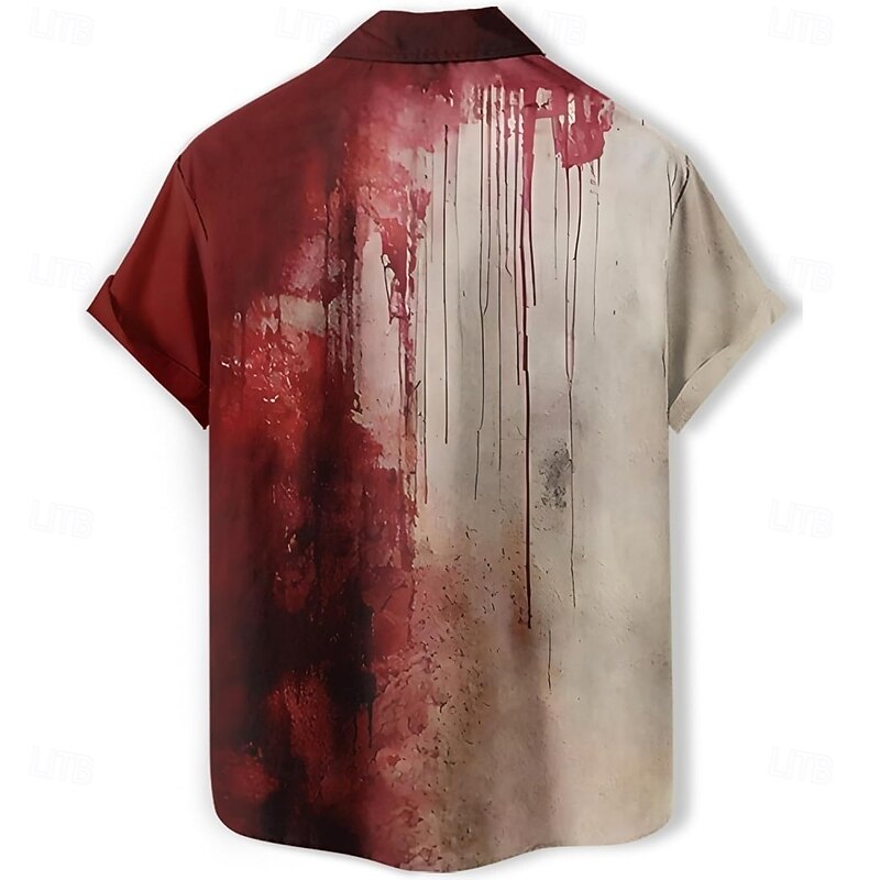 Halloween Hawaiian Shirts Aloha Shirt Button Down Shirt Print For Men's Adults' Halloween Carnival Masquerade 3D Print Party Halloween4