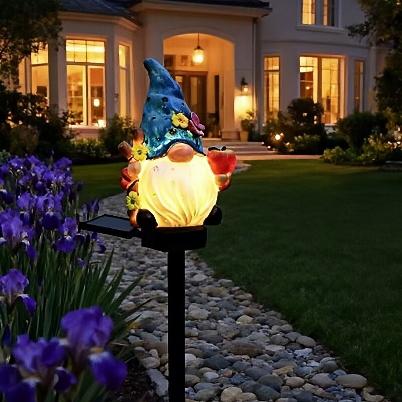 Led Solar Outdoor Lawn Light Resin Floor Plug Cartoon Animal Decoration Garden Courtyard Landscape Light  1PC2