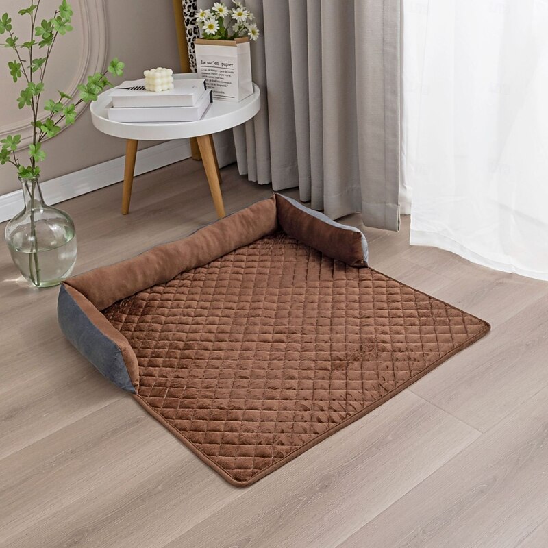Cushion For Pet Sofa Mat Non Slip PVC Coated Quilted Suede Dog Cat Bed Pad Comfortable Protective Cover Washable Home Furniture Pet Supplies Sleeping Nest2