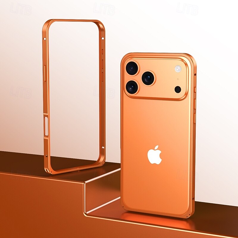 Phone Case For iPhone 17 Pro Max 17 Air 17 Bumper Frame Shockproof Retro Metal
