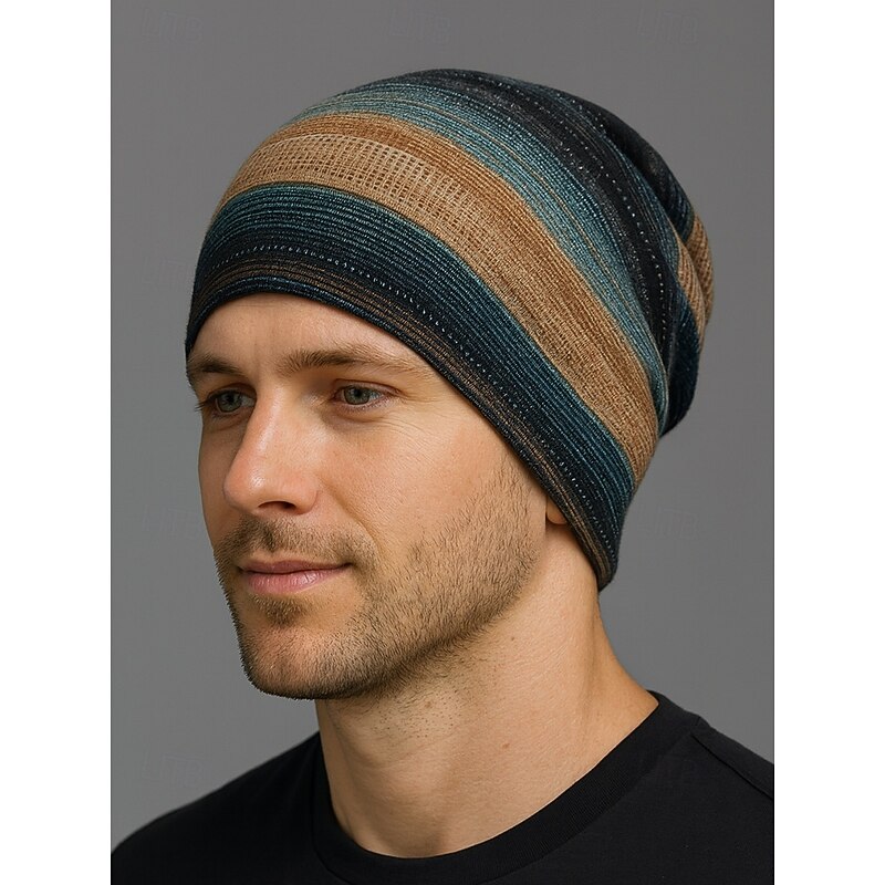 Men's Multifunctional Beanie Hat and Neck Warmer, Soft Knit Winter Scarf Cap for Outdoor Sports, Travel and Casual Wear2