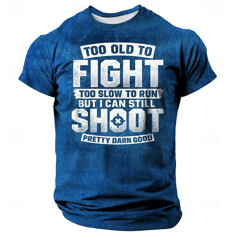 Men's Old Man Funny Slang T Shirt Short Sleeve T shirt 3D Print Crew Neck Shirt Fashion Daily Street Daily Black Red Blue Summer Spring Clothing Apparel S M L XL XXL XXXL2