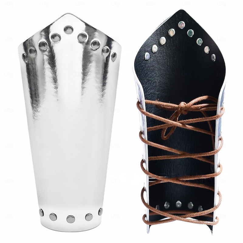 Retro Vintage Medieval Renaissance Armor Wristband Arm Guards Warrior Viking Metallic Fancy Dress Unisex Halloween Carnival Performance LARP Ren Faire Adults More Accessories All Seasons2