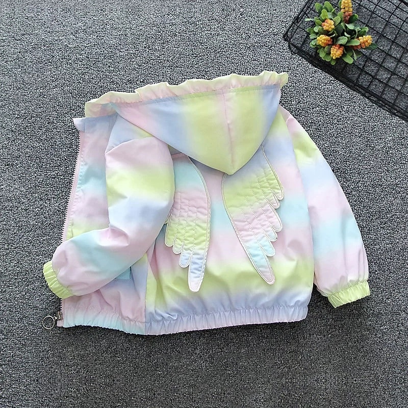 Kids Girls' Outdoor Jacket Coat Baseball Jackets Color Block Streetwear Zipper Pocket Lightweight Soft Windproof School Coat Outerwear 4 years+ Spring Light Blue