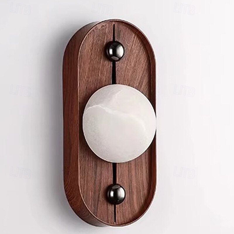 Indoor Wall Light LED Marble Wood Living Room Bedroom Metal Wall Lights Wall Light Fixtures for Bedroom Bathroom4