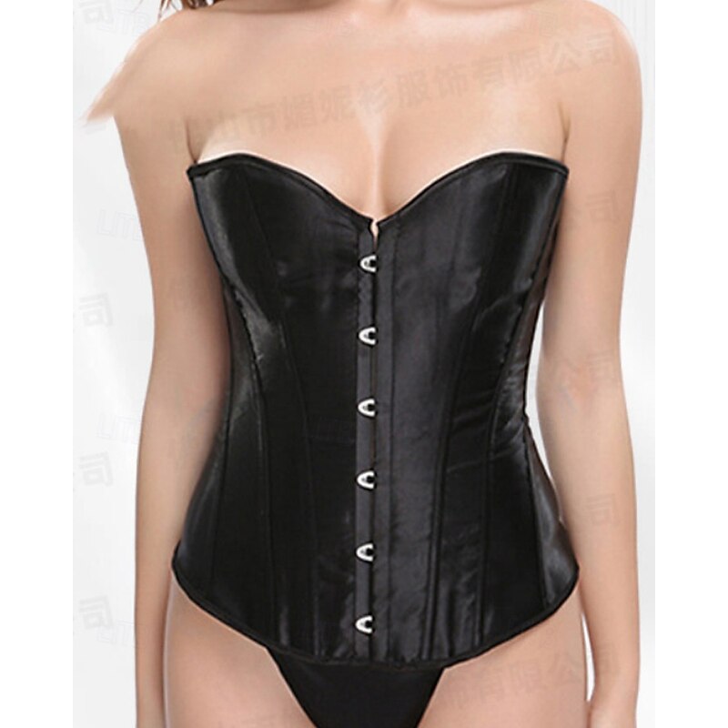 Women's Corset Shapewear Waist Cincher Shapewear Sexy Corset Fashion Sexy Pure Color Irregular Hem Backless Vacation Street Date Sleeveless Cold Shoulder Black White Spring Fall Tailored Fit4