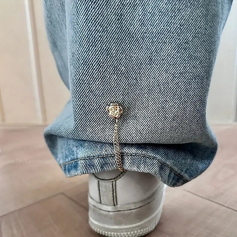 3PCS Camellia Adjustable Button Clips for T-Shirt Sleeve and Hem, Shorten Sleeves and Secure Long Hems, Versatile Clothing Fasteners for Shirts and Tops4