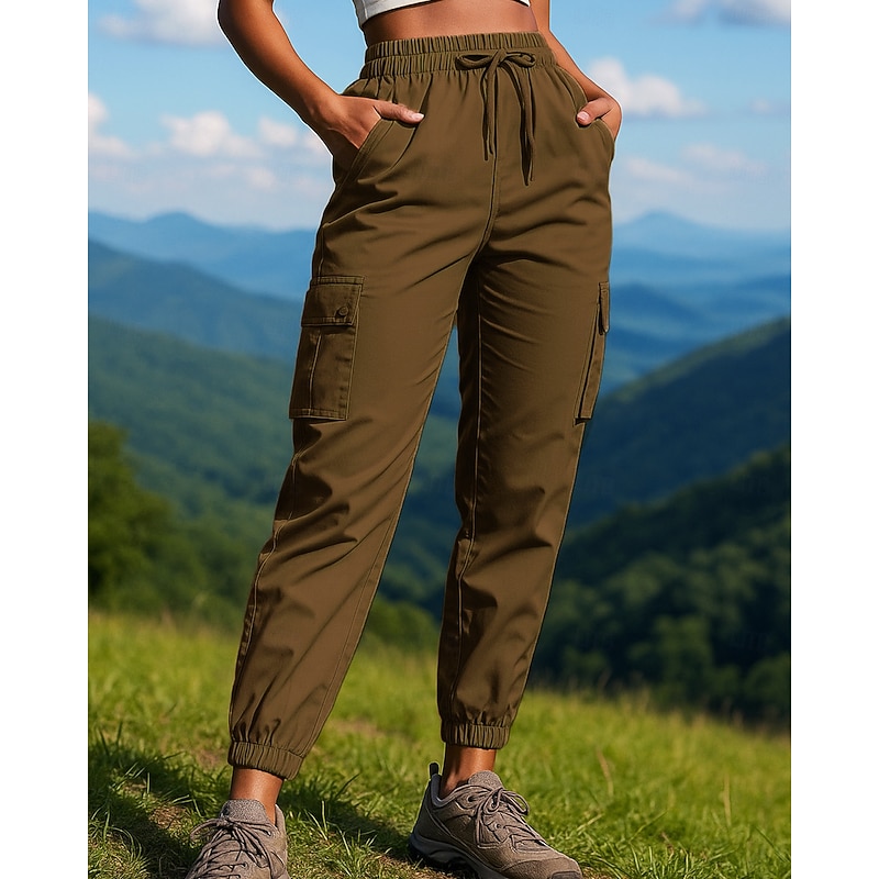 Women's Hiking Pants Trousers Hiking Trousers Jogger Pants Outdoor Regular Fit Quick Dry Lightweight Breathable Pants / Trousers Elastic Waist Pink Brown Camping / Hiking Hunting Camping / Hiking4