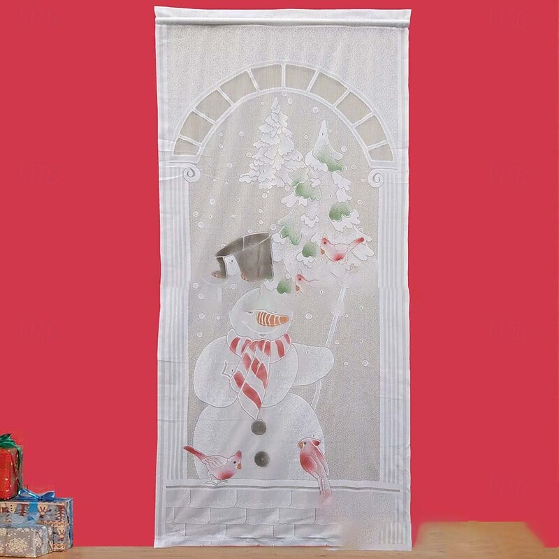 Christmas Tree Backdrop, Green Xmas Curtain for Holiday Decoration, Creative Background Cloth for Family Party, Doorway Hanging Decor4