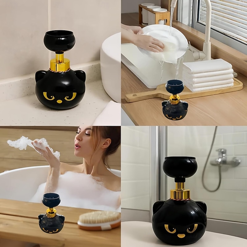 Cat Paw Soap Dispenser Pawprint Magic Halloween Edition Cat Paw Foam Soap Dispenser Refillable Empty Hand Soaps Pump Bottle for Bathroom and Kitchen Ideal Gifts for Cats Lovers4