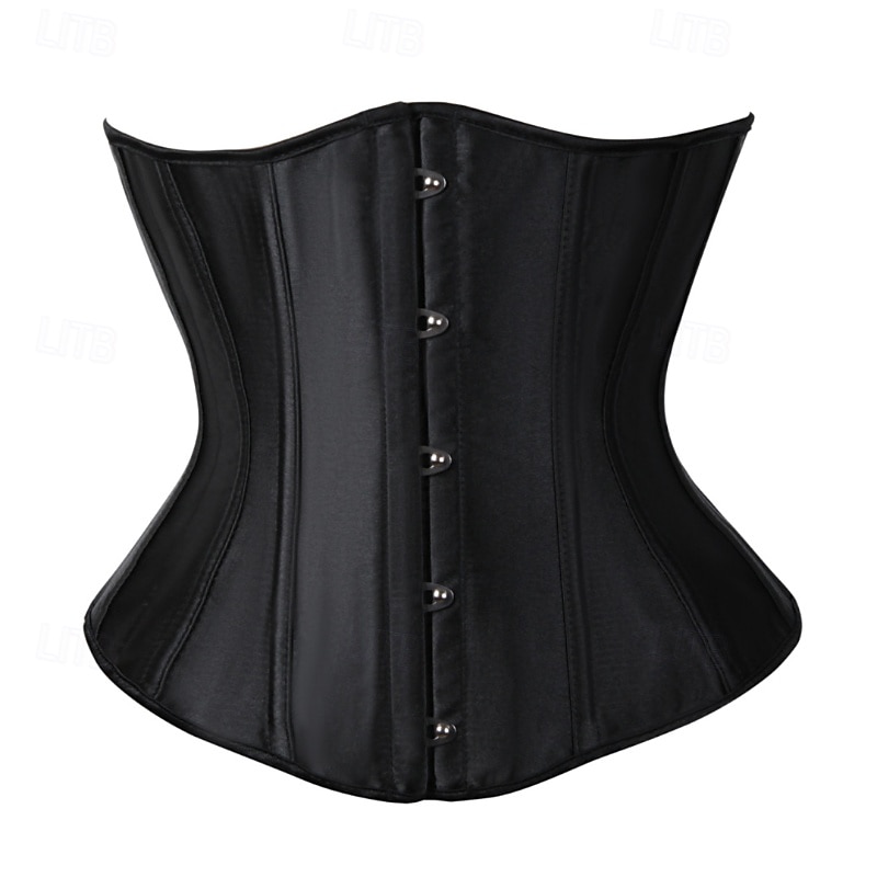 Women's Corset Shapewear Waist Cincher Shapewear Sexy Corset Fashion Sexy Pure Color Irregular Hem Backless Vacation Street Date Sleeveless Cold Shoulder Black Khaki Spring Fall Tailored Fit - Main Image
