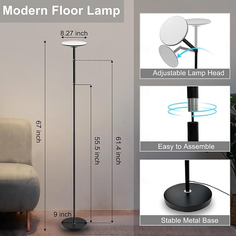 Floor Lamp for Bedroom, Super Bright Floor Lamps APP & Remote Control, Music Sync Tall Standing Lamp for Living Room Office Game Room3