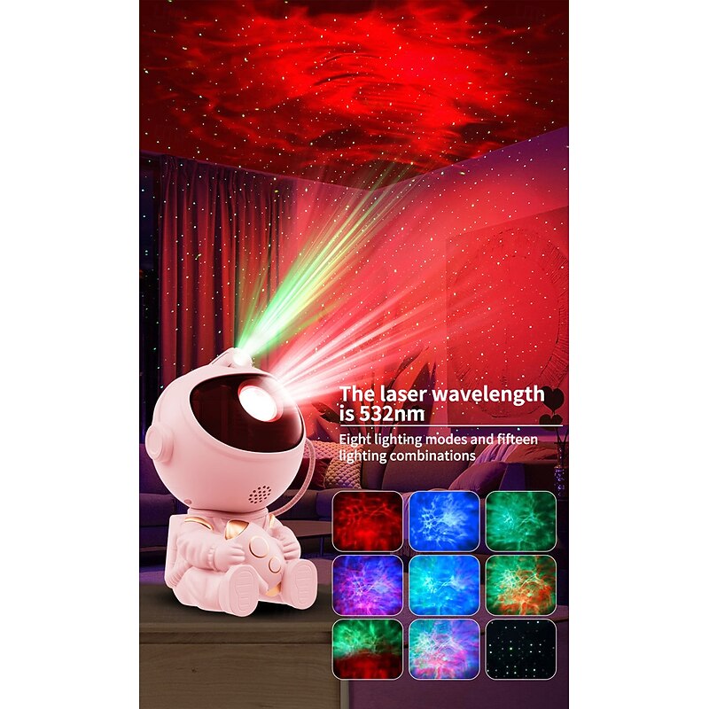Astronaut Star Projector Galaxy Light for Kids 8 Modes Remote and 270 Adjustable Led Lights for Bedroom Girls Room Decoration Home Theater Ceiling2