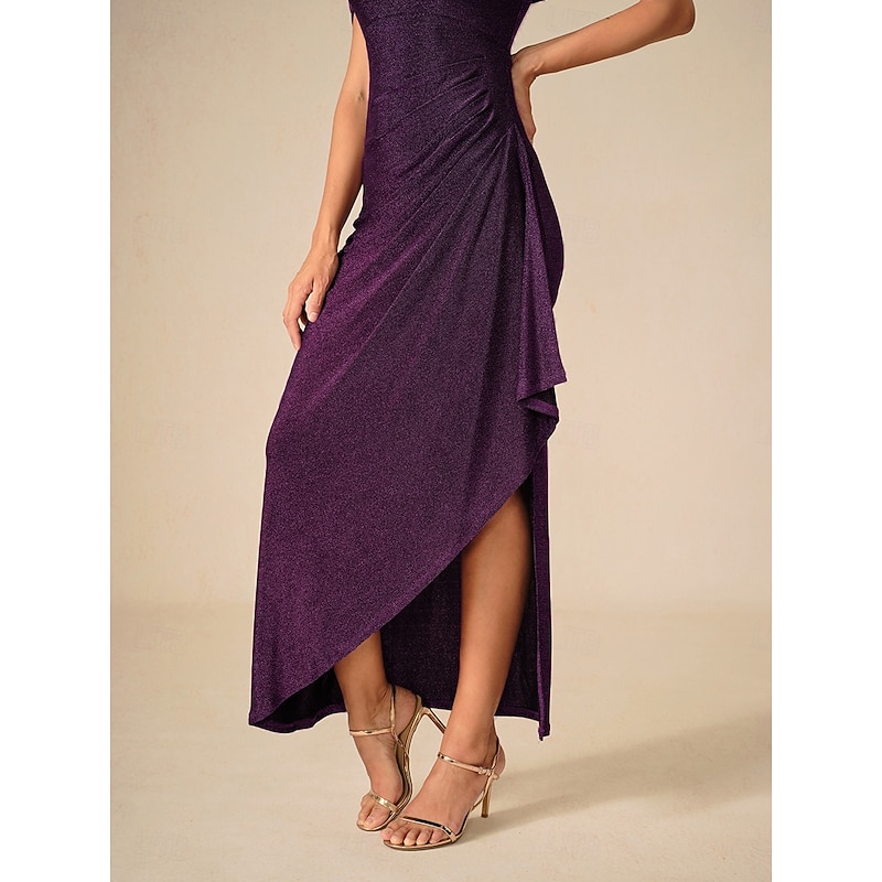 Women's Long Dress Maxi Dress Party Dress Bodycon Elegant Party Birthday Club Regular Fit Plain Sleeveless Straps Eggplant Summer4