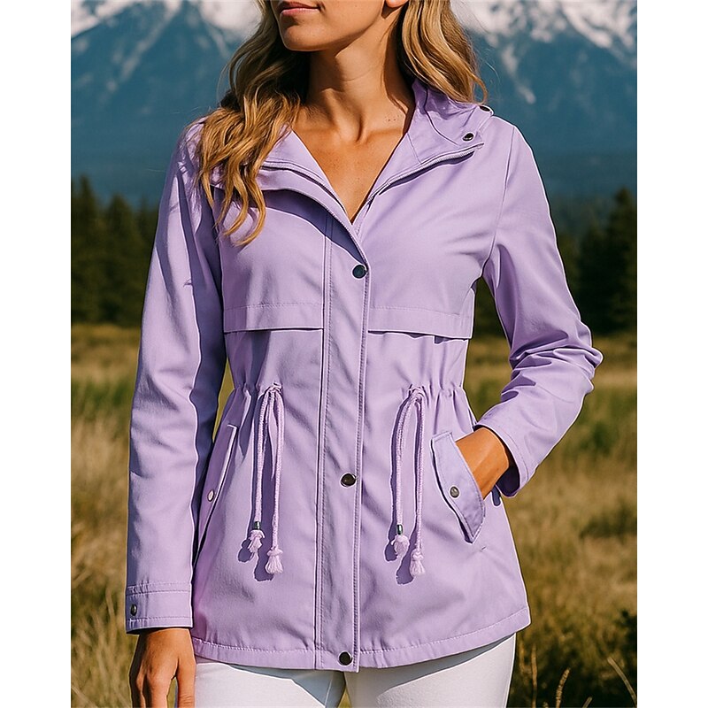 Women's Outdoor Jacket Hiking Jacket Raincoat Outdoor Waterproof Windproof Quick Dry Breathable Hiking Outfits Hiking Clothes Spring Autumn / Fall Jacket Hunting Climbing Camping / Hiking / Caving