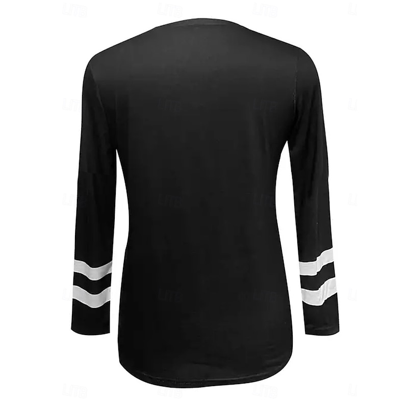 Christmas Women's T Shirt Graphic Christmas Vintage Stylish Classic Long Sleeve Crew Neck Regular Tops Daily Weekend Print Black Blue Green Spring Fall Winter3