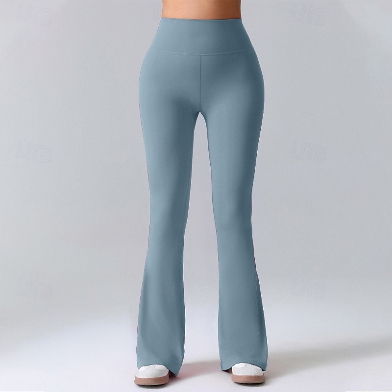 Women's Chinos Workout Pants Casual Athletic Full Length Medium Waist Plain Elastic Waist Comfortable Stretchy Outdoor Yoga Fitness Lake blue Black White Pink Fall Winter Regular Fit3