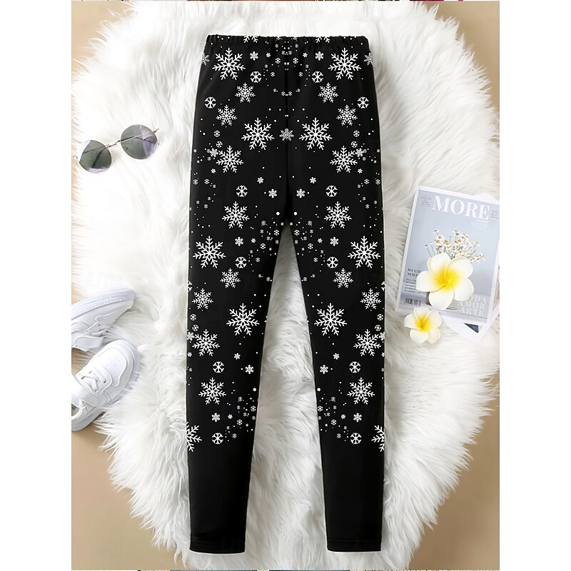 Women's Slacks Leggings Cozy Leggings Vacation Vintage Streetwear Full Length NaturalPantsUgly Christmas Graphic Snowman Snowflake Elastic Waist Print Comfy Outdoor Comfortable Stretchy Outdoor3