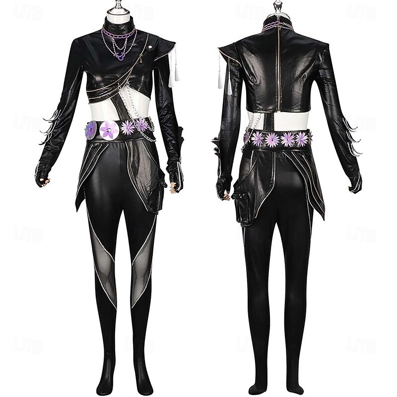 Korean Idol Inspired Pop Star Costume Bodysuits Fancy Dress Virtual Idol Movie Cosplay for Women's Adults' Halloween Carnival Performance Party3
