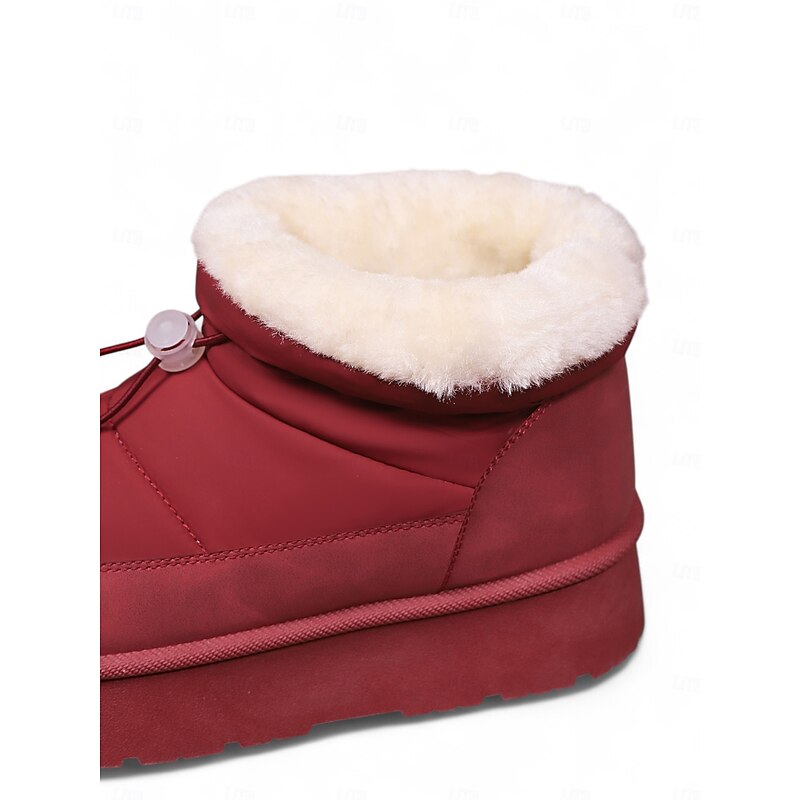 Women's Winter Platform Snow Boots with Warm Fleece Lining – Waterproof Padded Ankle Boots for Christmas, Outdoor Hiking and Cold Weather2