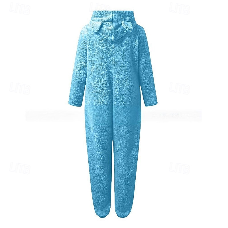 Women's Pajamas Onesie Fashion Basic Comfort Pure Color Zipper Pant Home Daily Bed Long Sleeve Hoodie Black White Pink Blue Light Grey Winter Regular Fit3