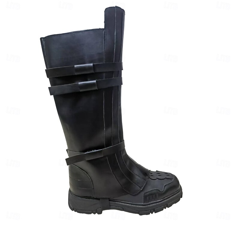 Medieval Renaissance Shoes Knee High Boots Flat Jazz Boots Pirate Viking Crusader Fancy Dress Men's Unisex Celtic Pirate Halloween Masquerade Adults' Shoes3