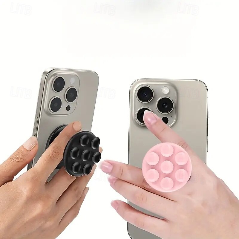 Expandable Foldable Phone Stand Silicone Suction Cup Phone Holder Compatible with Kindle Smartphones and Tablets3