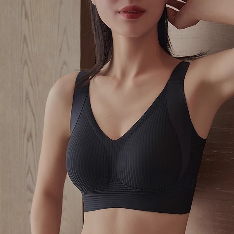 Women's Sexy Lingerie Bra RacerbackNightwearNylon POLY Black White Wine Khaki Beige Spring & Summer2