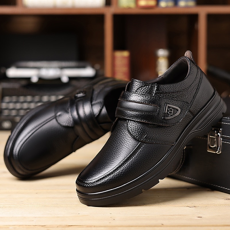 Men's Derby Plus Size Walking Casual Daily PU Leather Comfortable Knee High Boots Lace-up Black Brown4