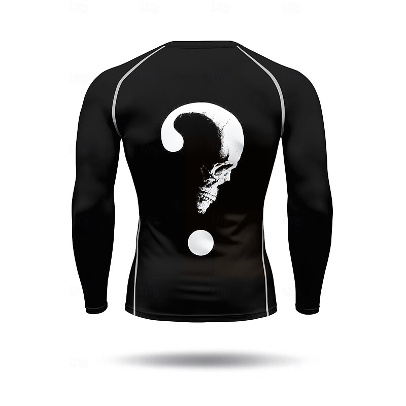 Men's Running T-Shirt Compression Shirt Running Shirt 3D Print Long Sleeve Base Layer Skull Quick Dry Compression Power Flex Moisture Wicking Gym Workout Active Training Exercise Sportswear Activewear2