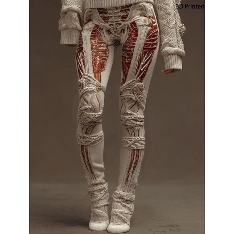 Women's Leggings Vacation Vintage Ethnic Style Ankle-Length High WaistPantsHalloween Graphic Animal Cat 3D Print Quick Dry Breathability Soft Stretchy Outdoor Home Causal Ash Golden Honey Dark Pink