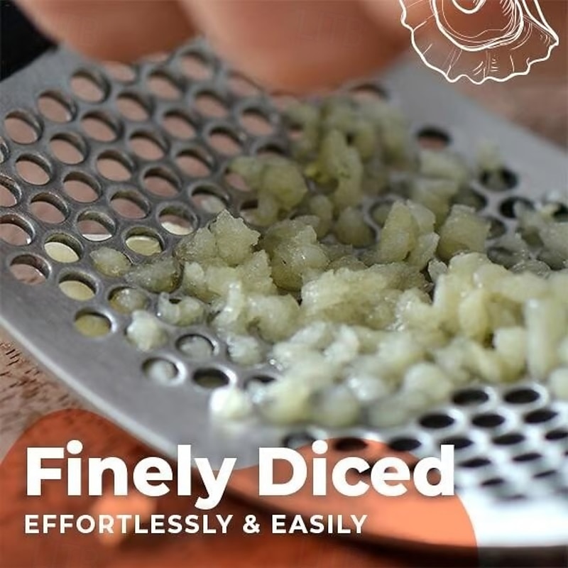 3 Pack Stainless Steel Garlic Press Rocker Manual Garlic Crusher & Mincer, Handheld Garlic Presser with Ergonomic Design for Easy Garlic Paste3