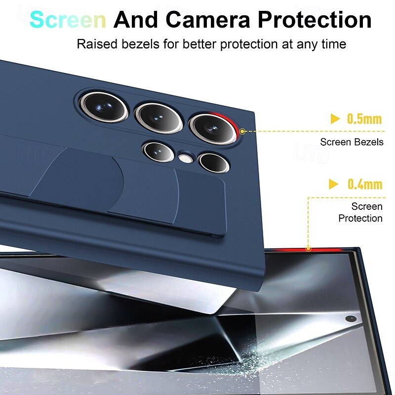 Phone Case For Samsung Galaxy S25 S24 S23 Ultra Plus A54 Back Cover with Wrist Strap Shockproof Retro Silicone4