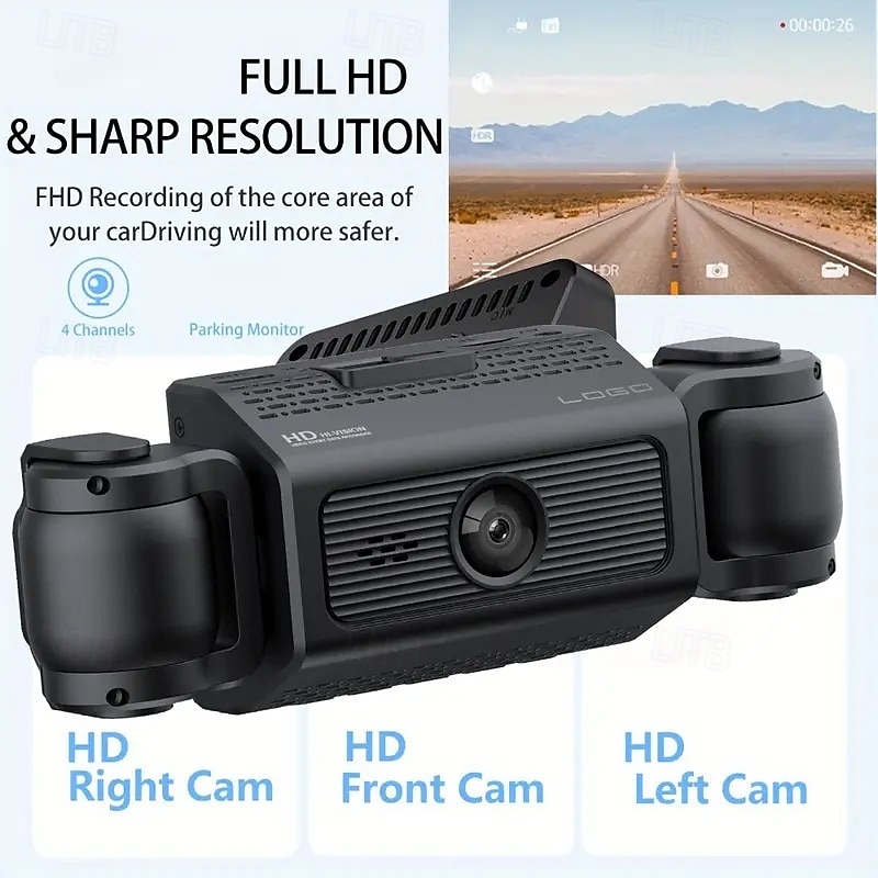 1080p Full HD / Boot automatic recording Car DVR 110 Degree Wide Angle CMOS 2 inch IPS Dash Cam with Loop recording / Video + photo 4 infrared LEDs Car Recorder3