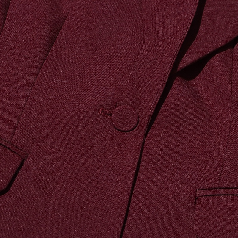 Women's Blazer Burgundy Sport Coat Formal Wedding Guest Tailored Fit Elegant Long Sleeve Cape Lapels Single Breasted4