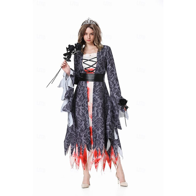 Pirate Zombie Brides Halloween Dress Fancy Costume Couples' Costumes Horror Scary Cosplay Adults' Women's Halloween Carnival Performance Party Easy Halloween Costumes Dress Up2
