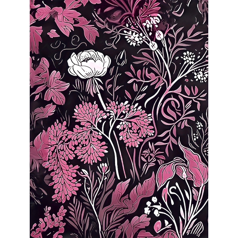 Women's Slacks Leggings Cozy Leggings Vacation Vintage Streetwear Full Length Natural Floral Graphic Elastic Waist Print Comfy Outdoor Comfortable Stretchy Outdoor Vacation Streetwear Violet Pink4